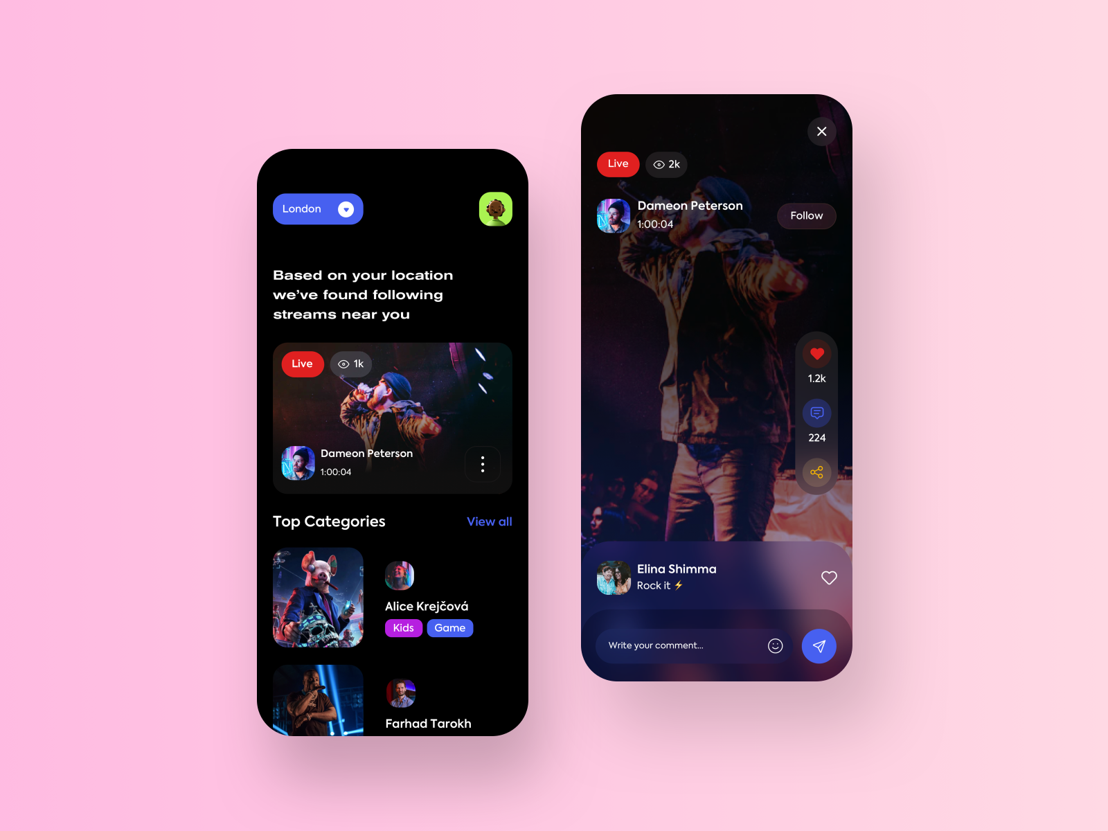 Live Streaming App Concept by Sushrita Padhy for F22 Labs on Dribbble