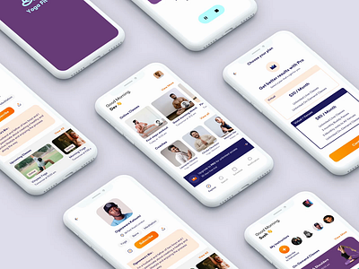 Fitness Instructor app aftereffects animation app clean design fitness gym mobile mockup product design trainer training ui uidesign userexperiencedesign userinterface uxui workouts