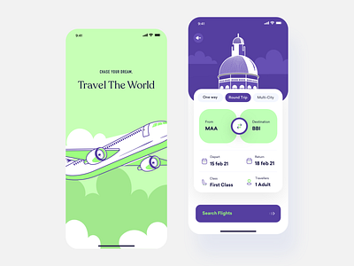 Flight Booking Concept app blue booking clean design flight flight booking flight search minimal mobile product design ticket travel ui uidesign userexperiencedesign userinterface uxui
