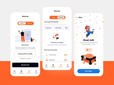 Gamification✨ app design branding design ecommerce game gamificaion illustration ios logo mobile orange product design reward shopping ui uidesign userexperiencedesign userinterface uxui