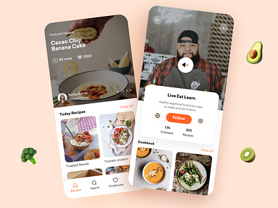 Recipes Book branding chefs cooking design drink food logo minimal orange product design recipe trending uidesign userexperiencedesign userinterface uxui