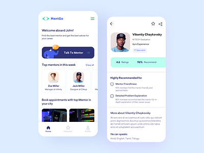 Mentor and mentee app