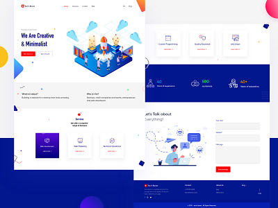 Creative Agency Landing Page(Tech-Boost) agency website creativeagency design graphic illustration ui uidesign userexperiencedesign userinterface ux uxui web