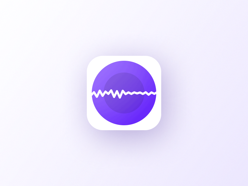 App Icon #DailyUI animated app audio clean dailyui icon minimal music simple sound ui voice wave
