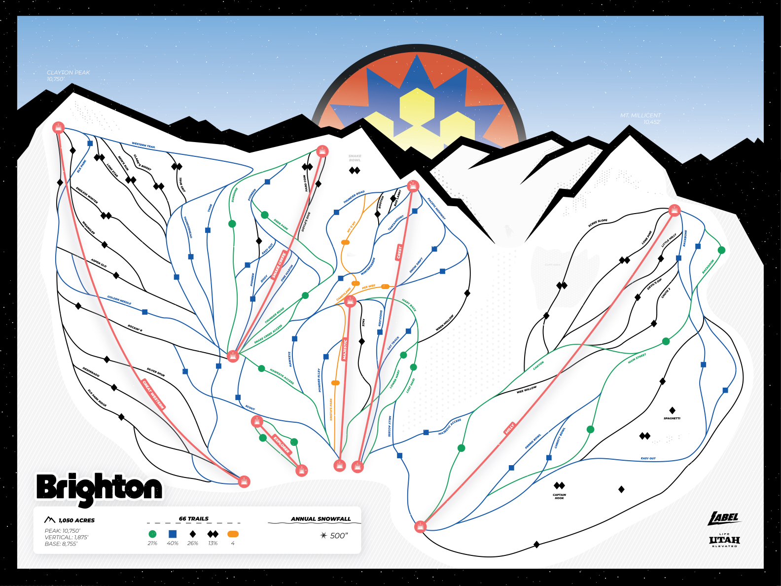 Brighton Ski Resort Map