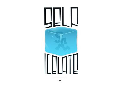 Self Icelate adobe branding design illustration label sticker typography vector