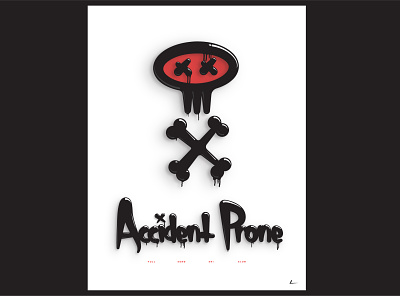 Accident Prone accident adobe adventure branding crossbones design full send illustration ink mountains prone ski skull snowboard utah vector