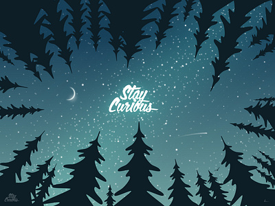 Stay Curious adventure design illustration label logo utah vector