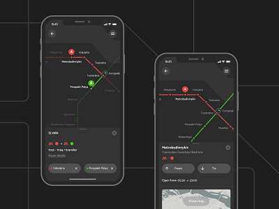 Metro IOS App | Dnipro city [Free Figma file] app city concept dark mode dnipro figma for free free file future home ios app map metro metro line product design ui visual design