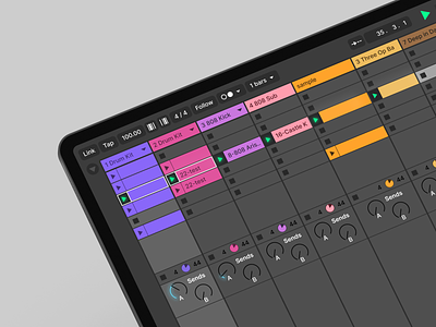 🎛️ Ableton Live 11 - iPadOS ableton application concept darkmode design free ipad music platform player sample software tool ui voice volume