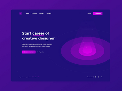 🔮Creative designer UI Animation 2020 branding concept creative design lanp ui ux ui card ui challange web