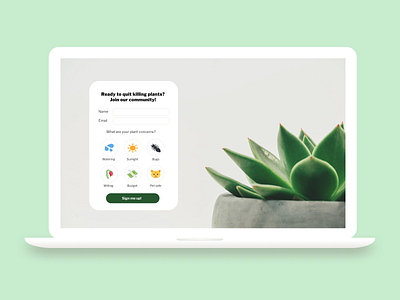 Plant Parents - Daily UI #001 design flat icon minimal ux ux design vector web webdesign