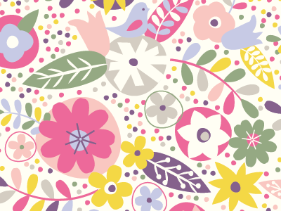 Young Floral Pattern Crop bird confetti design floral flowers girly pattern surface design young