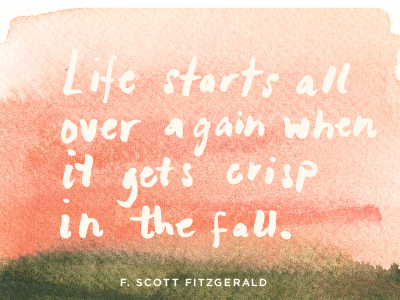 fall autumn fall fitzgerald hand lettering paint quote type watercolor