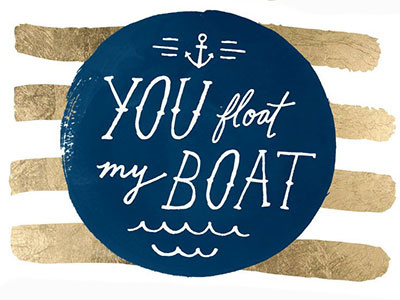 VALENTINE FOR PINTEREST anchor design illustration nautical pinterest stripes type typography