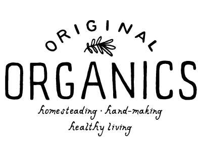 original organics logo branding hand drawn illustration lockup logo organic typography