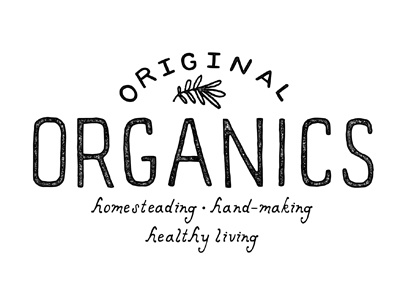 Original Organics branding design hand drawn logo mark organic typography