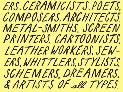 Art-A-Whirl art design detail hand drawn type poster type typography