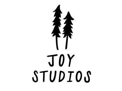 joy studios logo hand drawn type illustration logo mark nature photography tree type typography