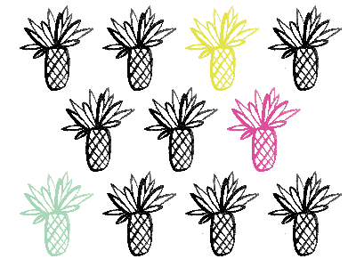 pineapples art design graphic design illustration pattern pineapple surface art surface design watercolor
