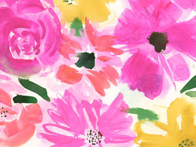 New Work! bright design floral graphic design new work painted floral painting pattern print stationery watercolor