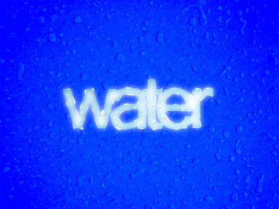 Water is Precious blue drops typography water white