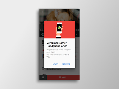 Vidio Dialogs alert android application design interface interface design mobile modal win pop over ui ux