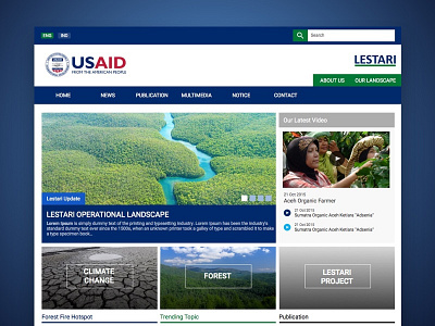 LESTARI Indonesia USAID homepage ui ux web website