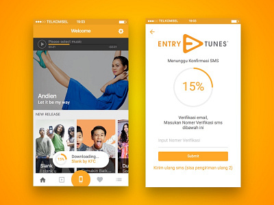 Entry Tunes App application design interface interface design ios mobile ui ux