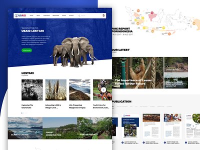 Usaid Lestari Indonesia homepage landing page ui uidesign uxdesign web website