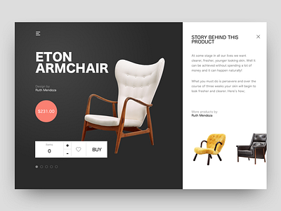 Furniture Website Design design detail page modal ui uidesign website