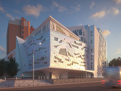 Iceberg 3d max octane render shopping center visualization