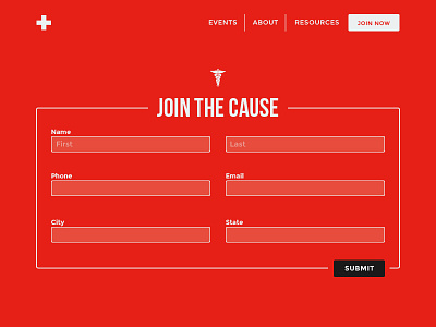 DailyUI #001 - Red Cross Sign Up