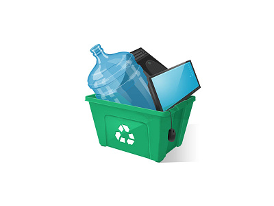 Recycle green icon illustration infographic nji media recycle water jug