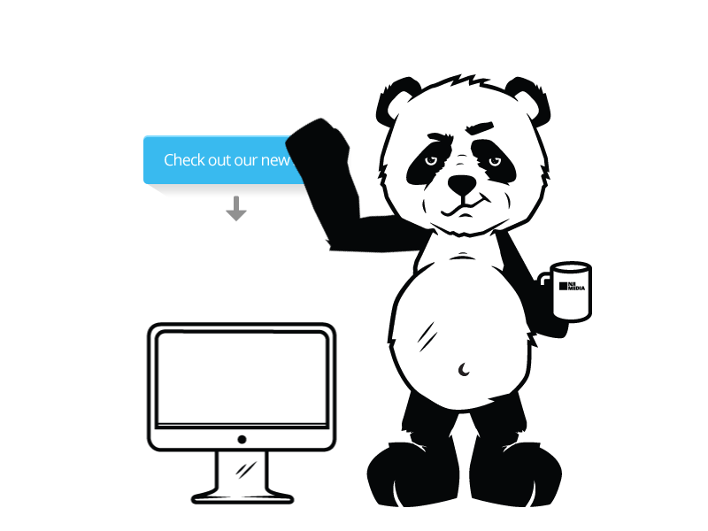 GIF new site launch bear belly button gif illustration nji media panda web