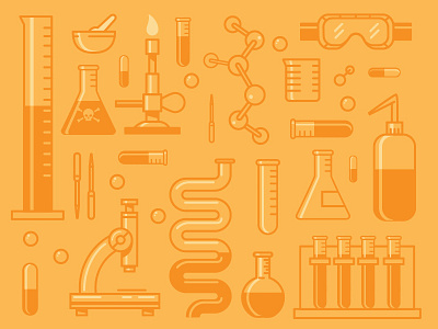 Chemistry beaker chemistry icons illustration science