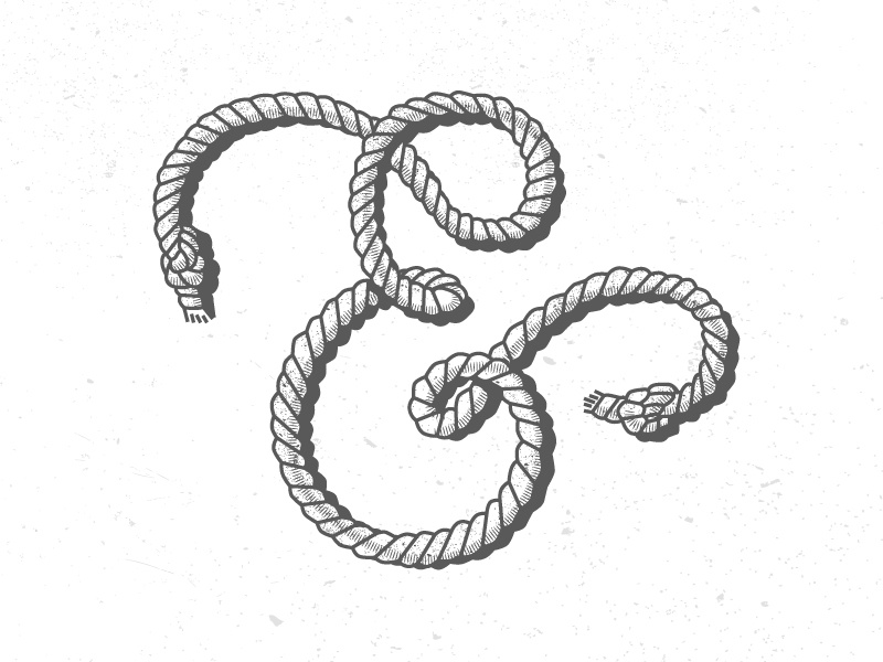 Rope Ampersand illustration ampersand illustrator vector type