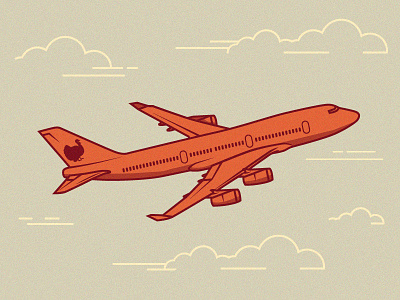 Retro Airplane Illustration airplane illustration infographic noise retro thanksgiving travel vintage