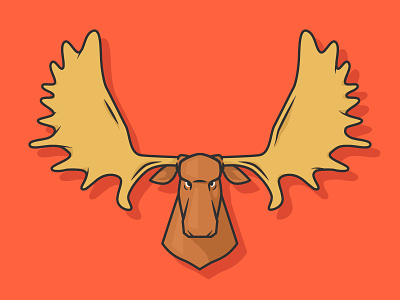 Moose head illustration moose mount vector