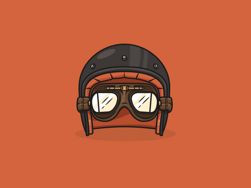 Cafe Racer Helmet cafe racer caferacer illustration ride skull vector