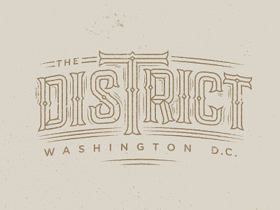The District capital d.c. dc texture type vintage washington dc