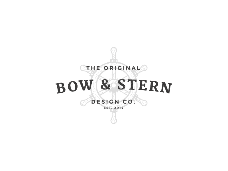 Bow & Stern WIP bow branding illustration logo nautical stern type typography vintage