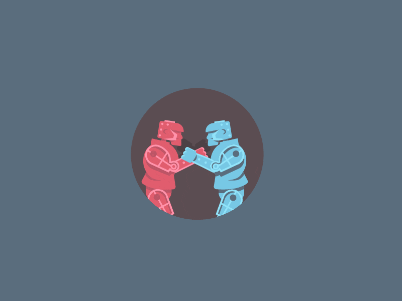 Rock 'em Sock 'em animation boxing gif illustration infographic robots