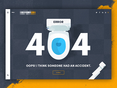 Oh Sh!t, you're lost. 404 brush error error 404 poop site toilet web