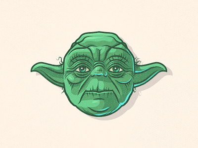 Yoda illustration line rogue one star wars yoda