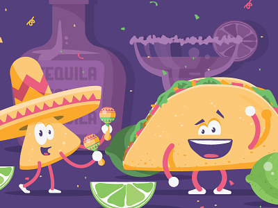 Cinco de Mayo chip cinco de mayo fiesta illustration lime maracas margarita mexican mexico party taco tequila