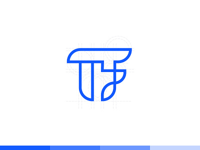 TTF mark acronym f grid icon letterform logo mark t tf ttf wordmark