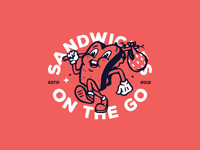 On the go badge food illustration ipad sandwich