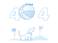 404 error page error 404 weiner dog palm beach beach ball dog
