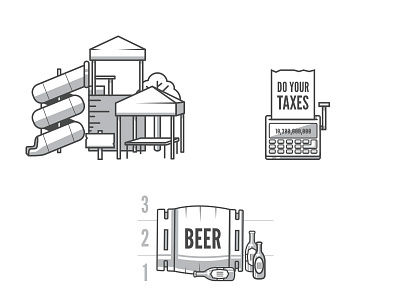 Infographic Illustrations beer illustration infographic playground taxes